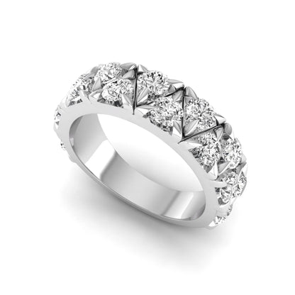 Princess Cluster Prong Set Lab Grown Diamond Engagement Ring