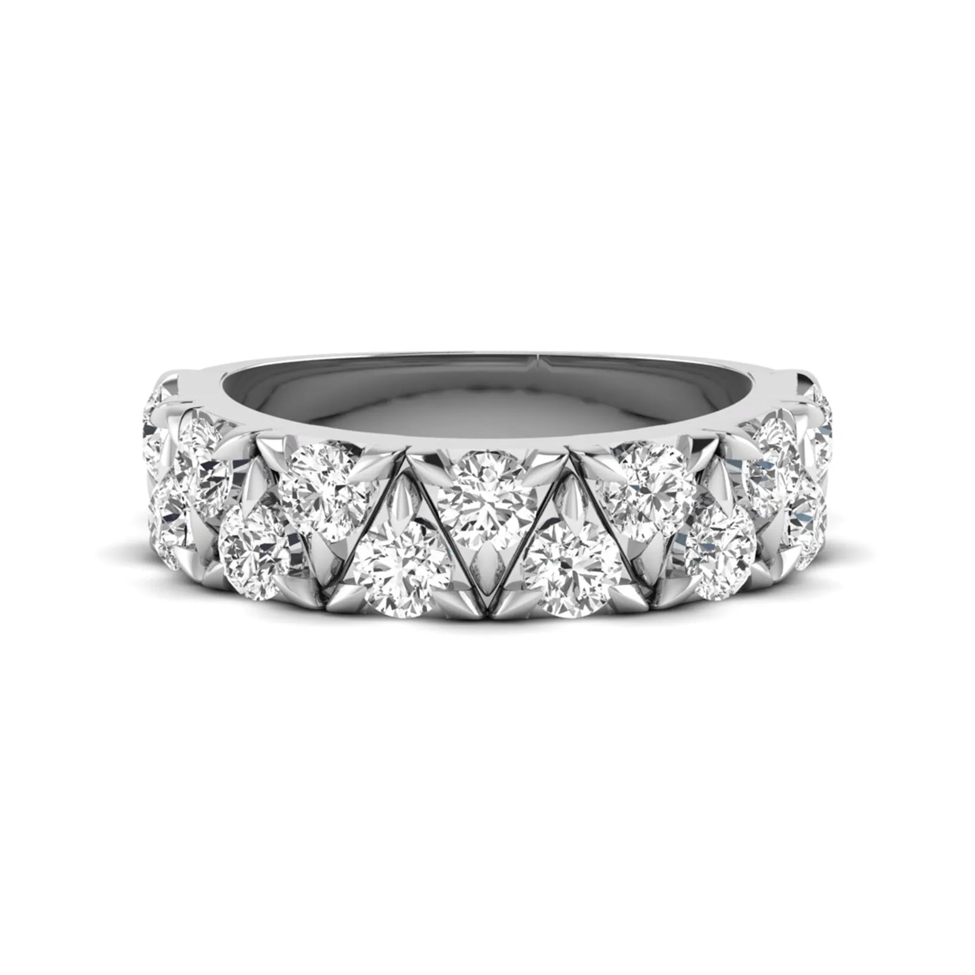 Princess Cluster Prong Set Lab Grown Diamond Engagement Ring