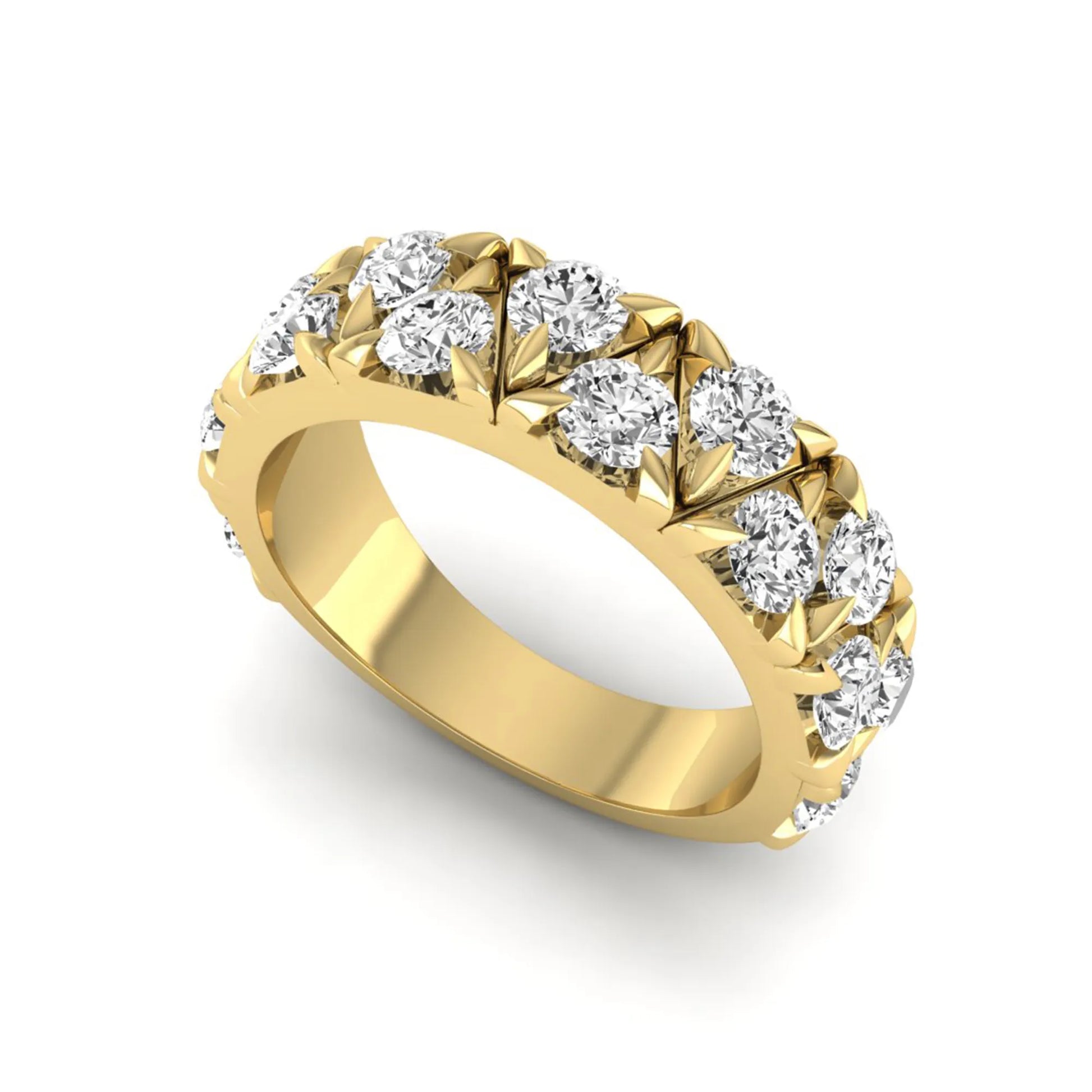 Princess Cluster Prong Set Lab Grown Diamond Engagement Ring