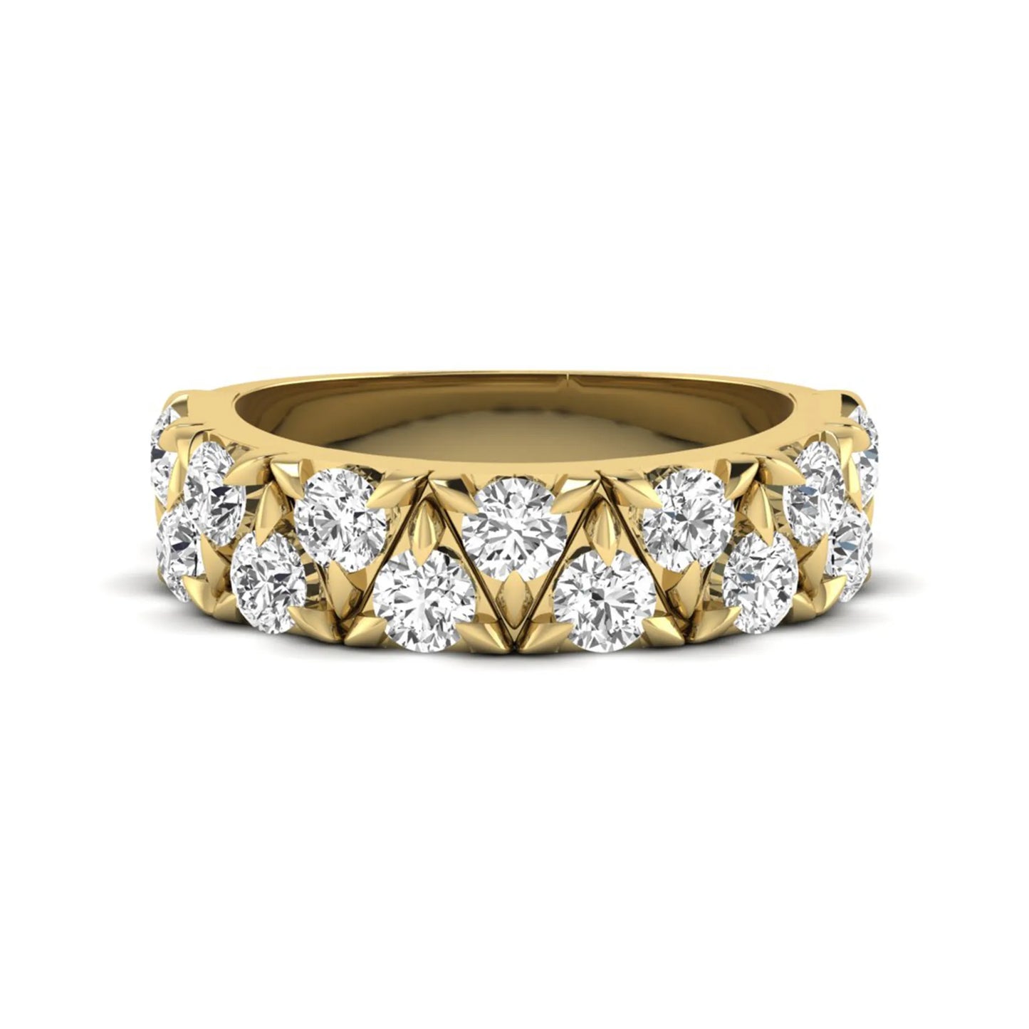 Princess Cluster Prong Set Lab Grown Diamond Engagement Ring