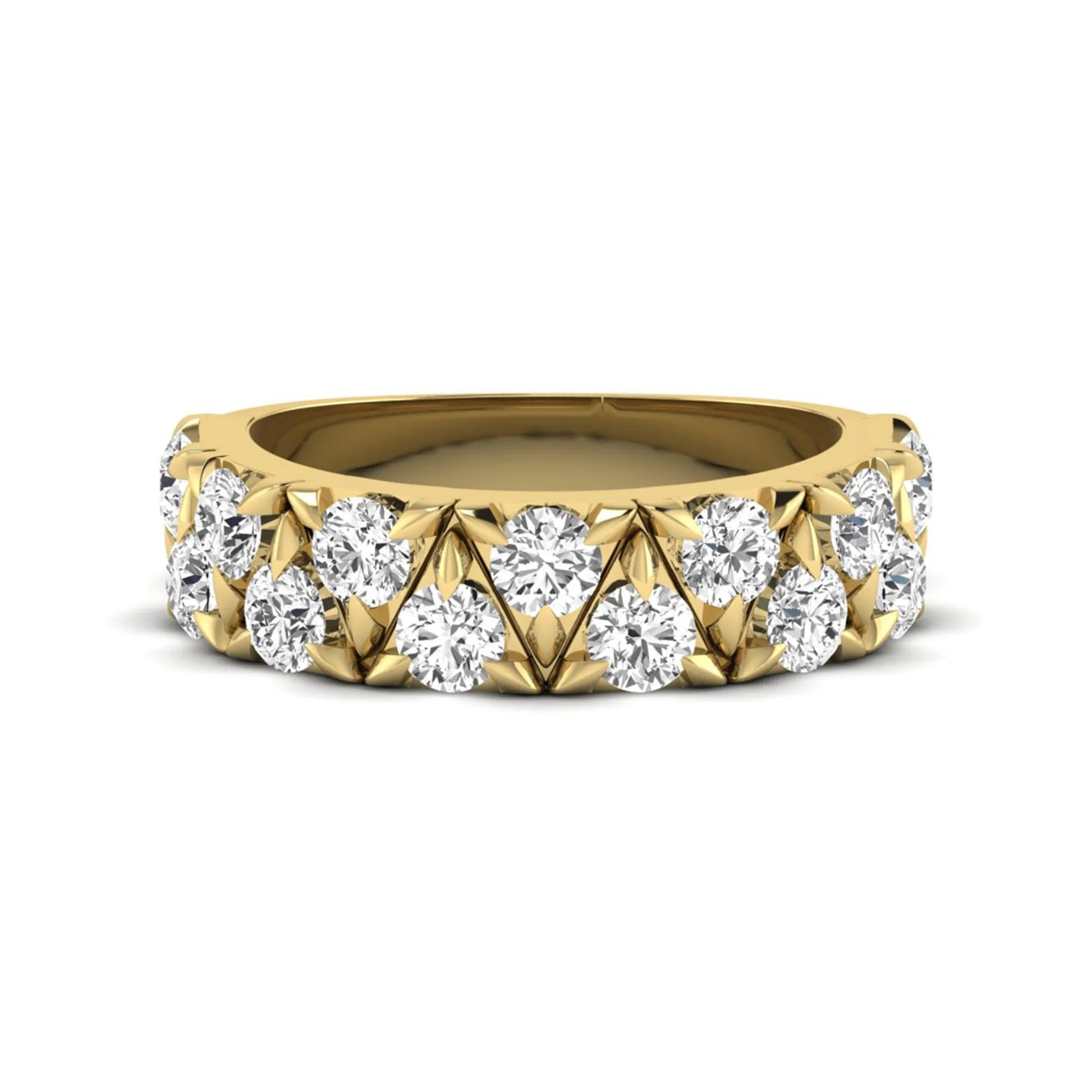 Princess Cluster Prong Set Lab Grown Diamond Engagement Ring