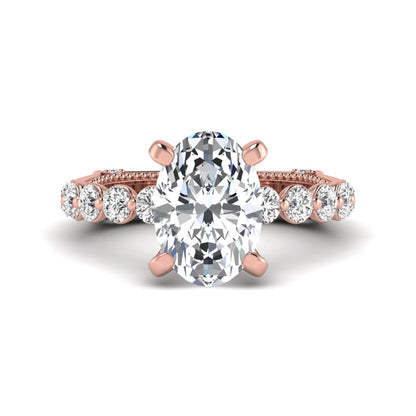Princess Cluster Prong Set Lab Grown Diamond Engagement Ring