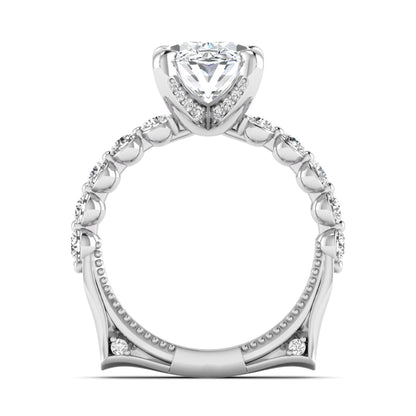 Princess Cluster Prong Set Lab Grown Diamond Engagement Ring