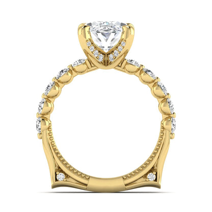 Princess Cluster Prong Set Lab Grown Diamond Engagement Ring