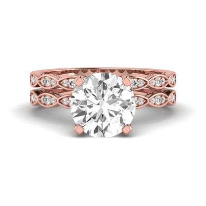 Princess Cluster Prong Set Lab Grown Diamond Engagement Ring