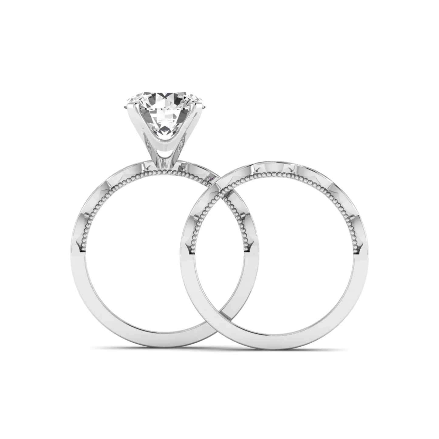 Princess Cluster Prong Set Lab Grown Diamond Engagement Ring