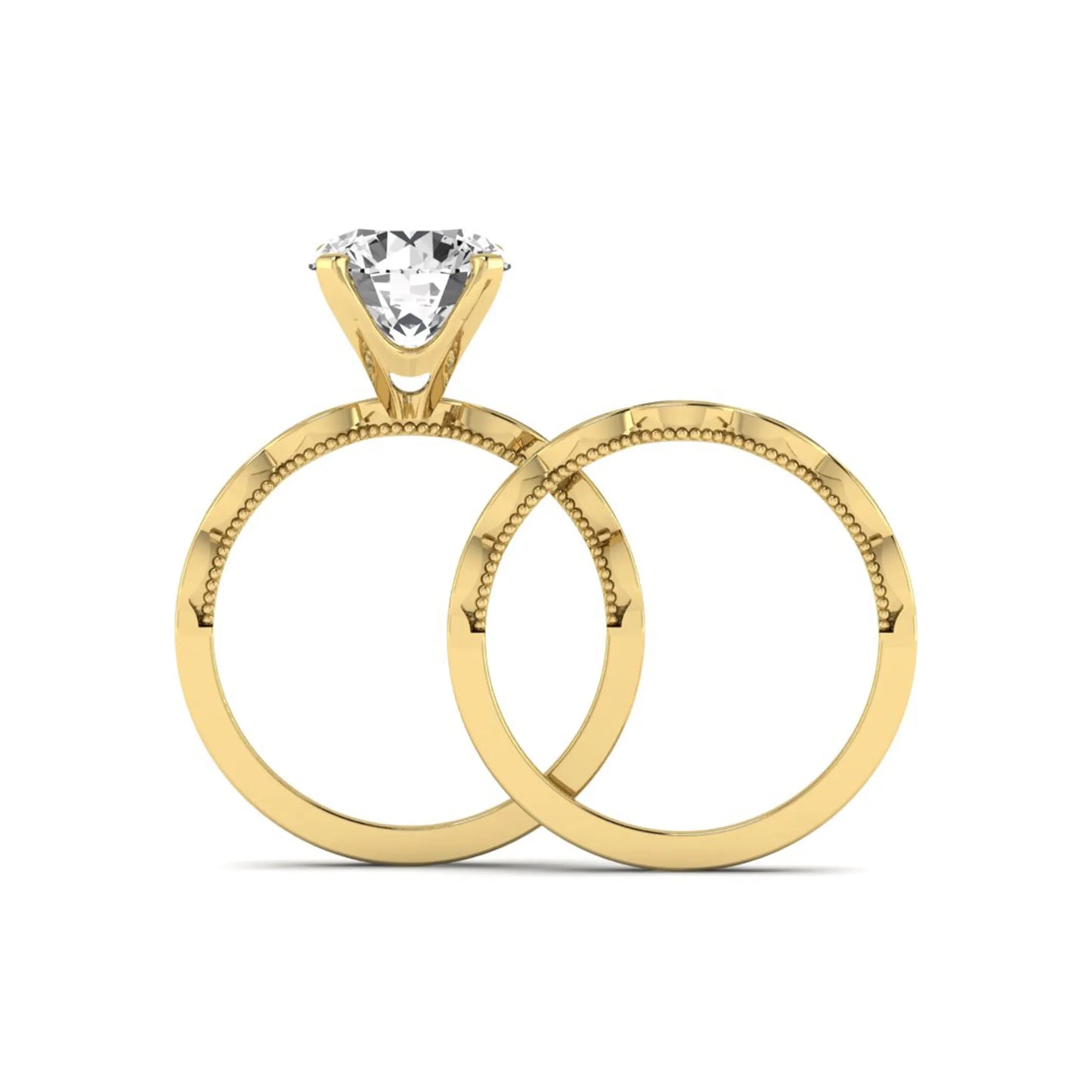 Princess Cluster Prong Set Lab Grown Diamond Engagement Ring