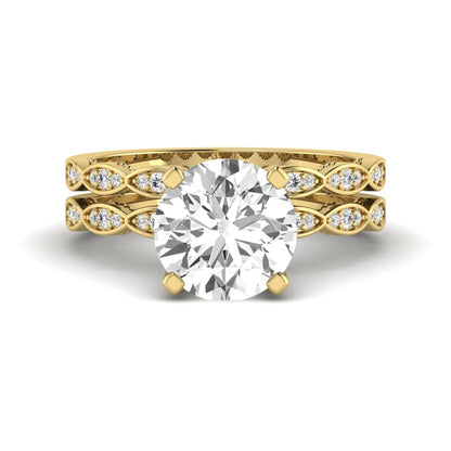 Princess Cluster Prong Set Lab Grown Diamond Engagement Ring
