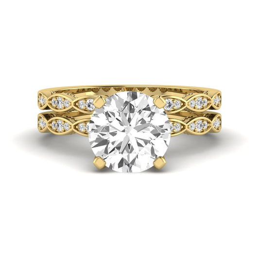 Princess Cluster Prong Set Lab Grown Diamond Engagement Ring