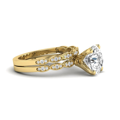 Princess Cluster Prong Set Lab Grown Diamond Engagement Ring