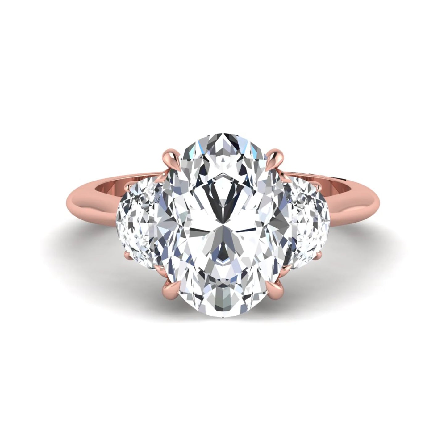 Princess Cluster Prong Set Lab Grown Diamond Engagement Ring