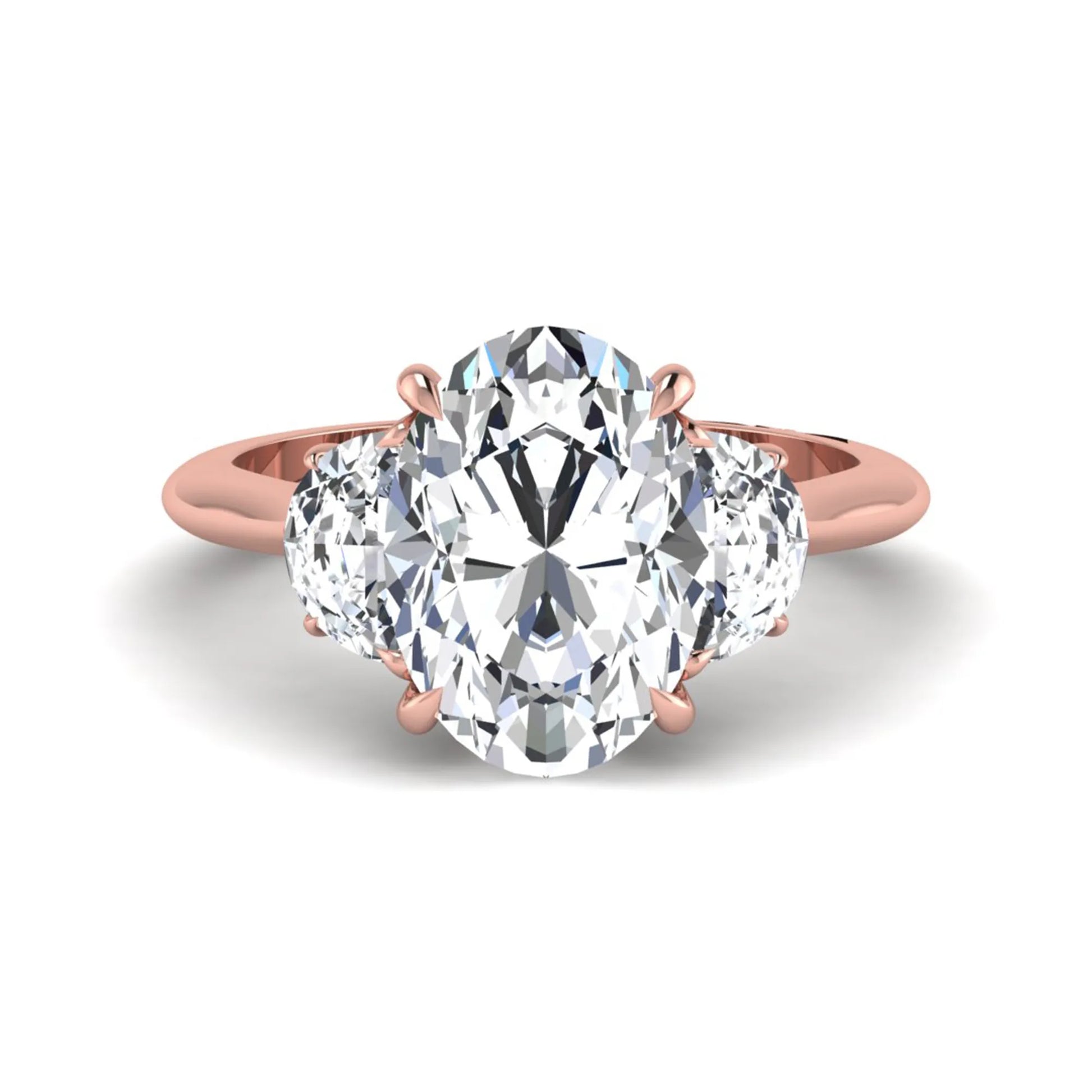 Princess Cluster Prong Set Lab Grown Diamond Engagement Ring