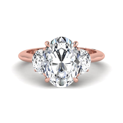 Princess Cluster Prong Set Lab Grown Diamond Engagement Ring