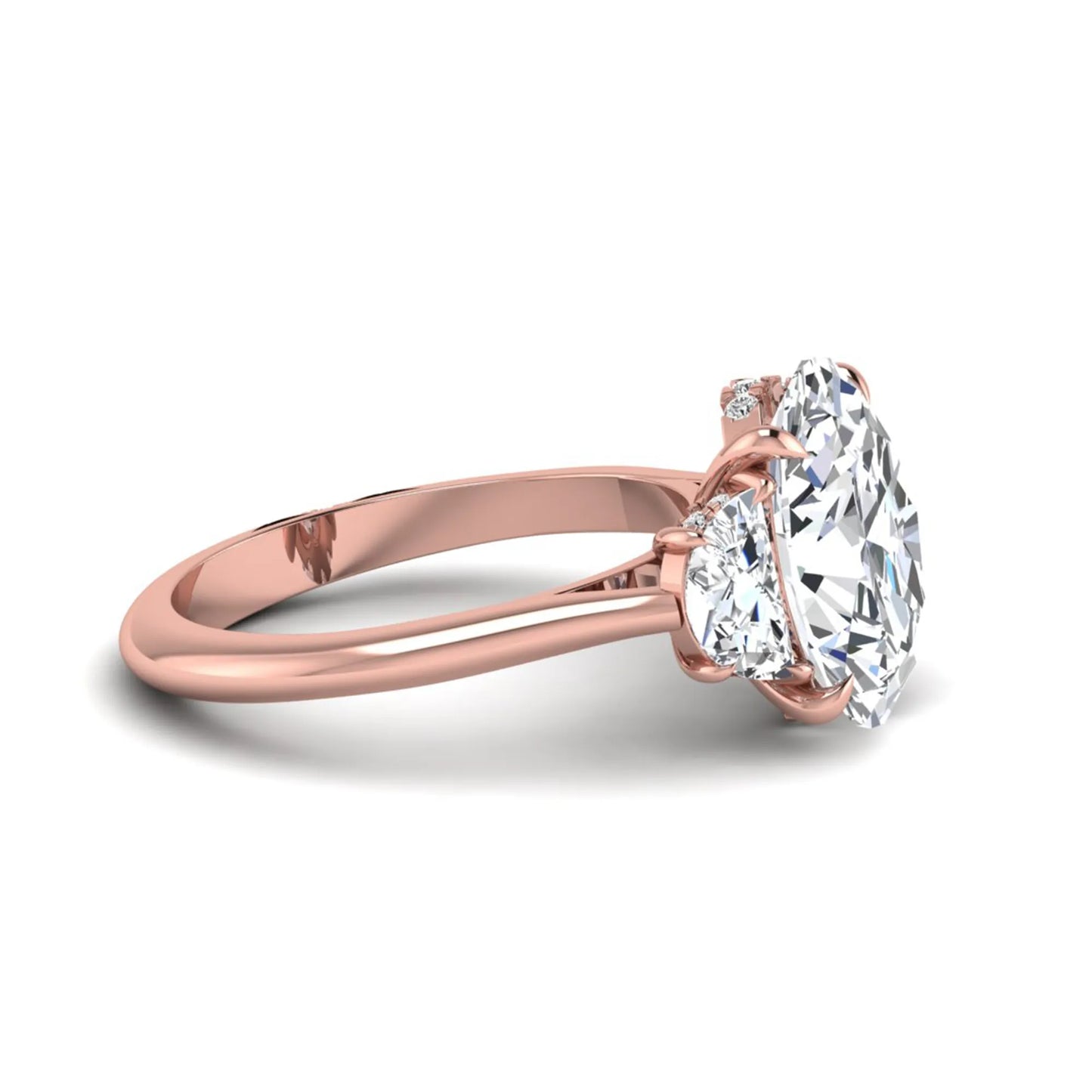Princess Cluster Prong Set Lab Grown Diamond Engagement Ring