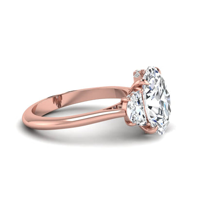 Princess Cluster Prong Set Lab Grown Diamond Engagement Ring