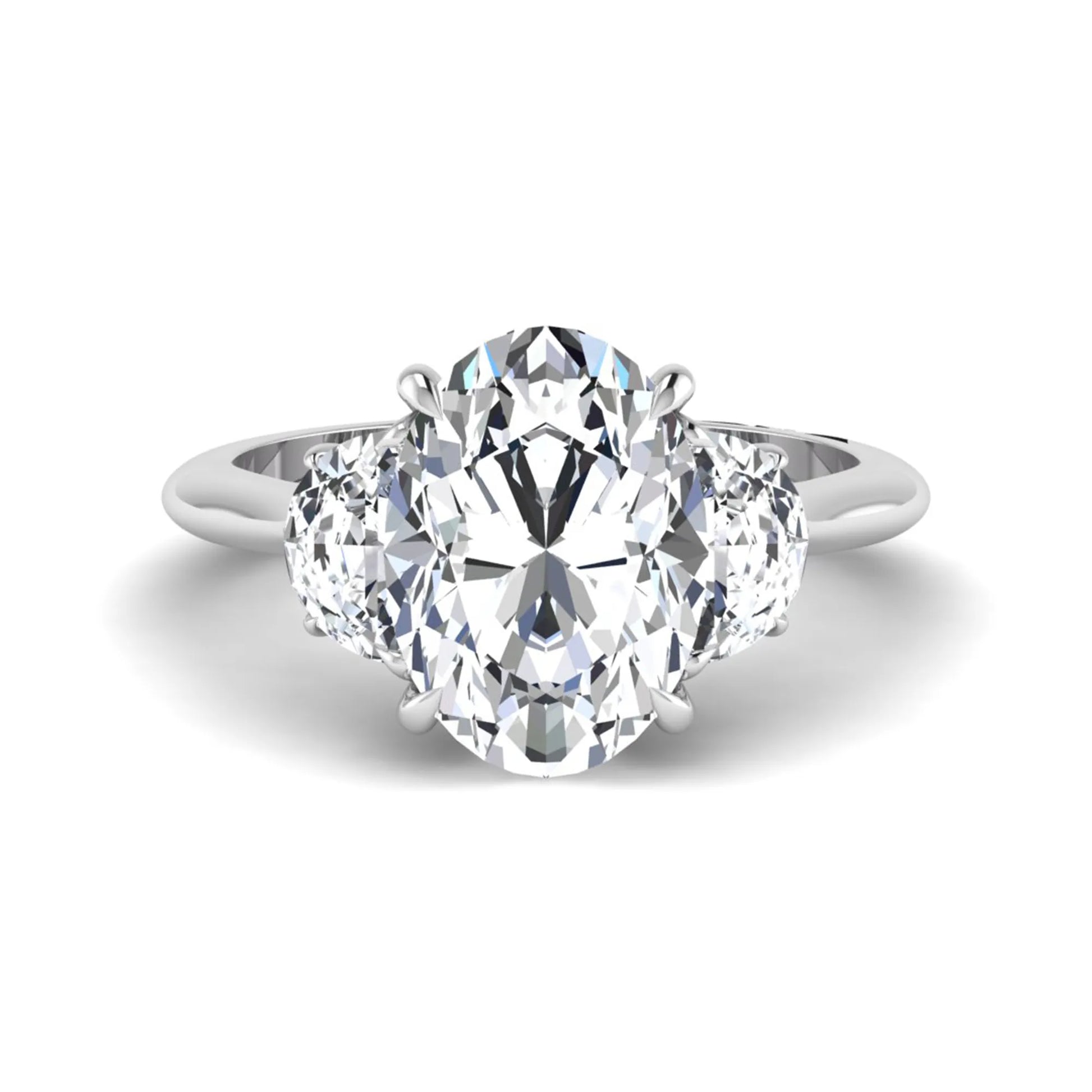 Princess Cluster Prong Set Lab Grown Diamond Engagement Ring