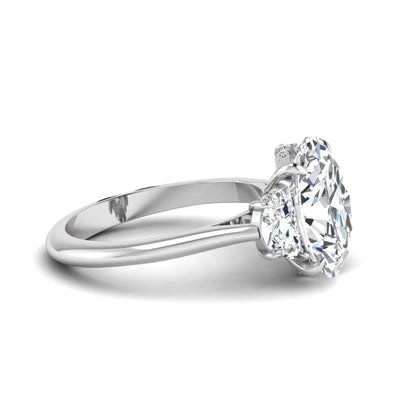 Princess Cluster Prong Set Lab Grown Diamond Engagement Ring