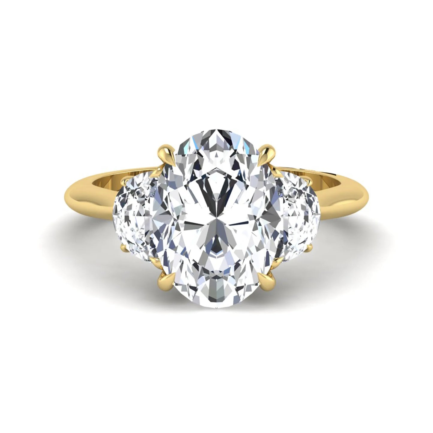 Princess Cluster Prong Set Lab Grown Diamond Engagement Ring