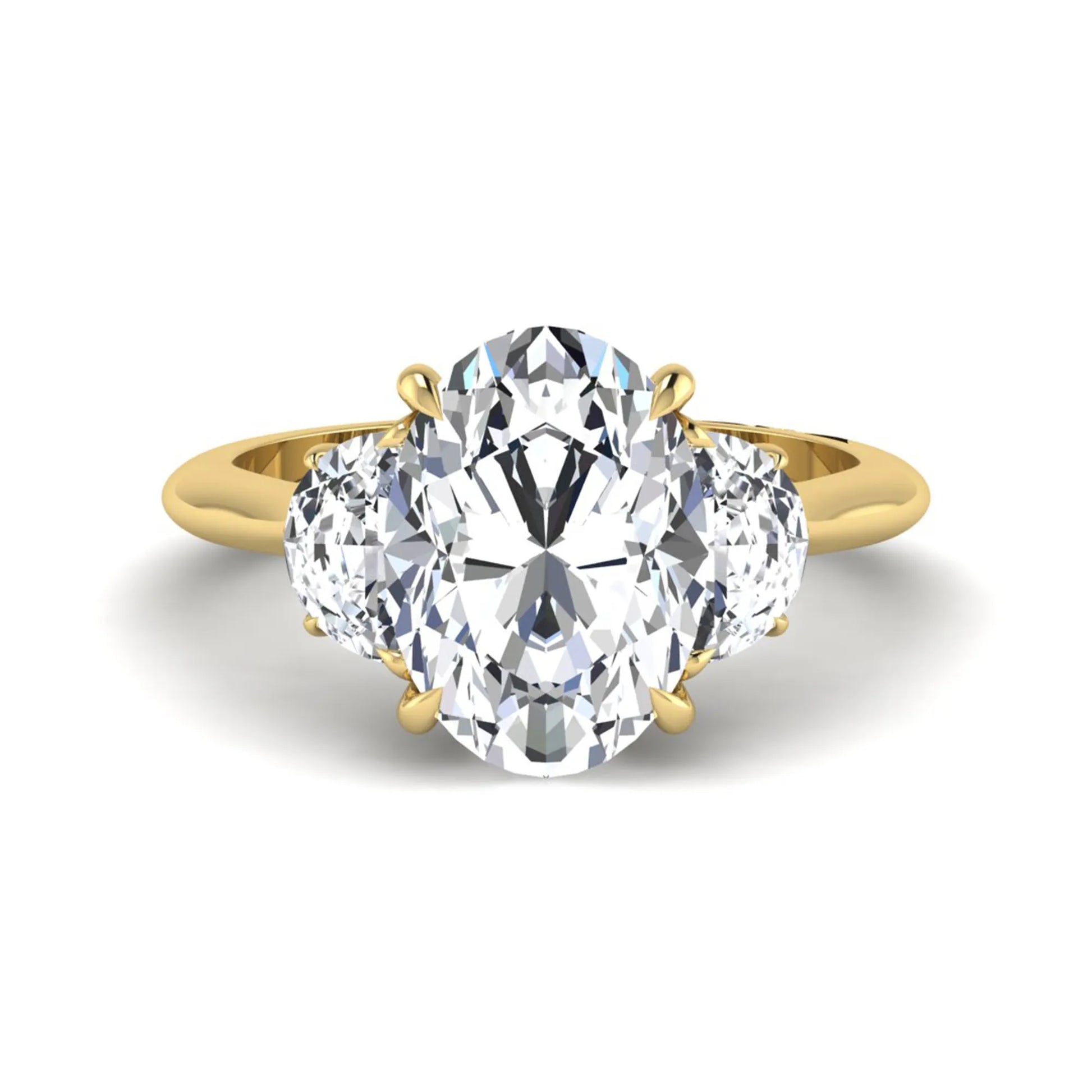 Princess Cluster Prong Set Lab Grown Diamond Engagement Ring