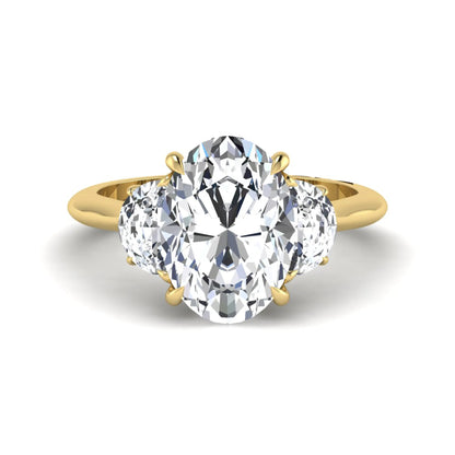 Princess Cluster Prong Set Lab Grown Diamond Engagement Ring