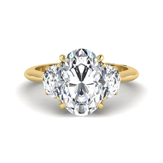 Princess Cluster Prong Set Lab Grown Diamond Engagement Ring