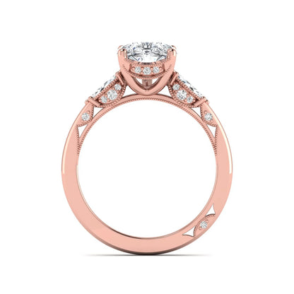 Princess Cluster Prong Set Lab Grown Diamond Engagement Ring