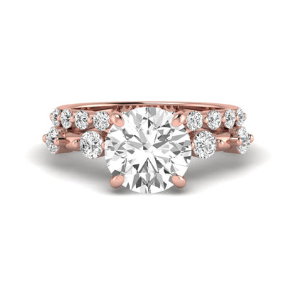 Princess Cluster Prong Set Lab Grown Diamond Engagement Ring