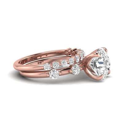 Princess Cluster Prong Set Lab Grown Diamond Engagement Ring