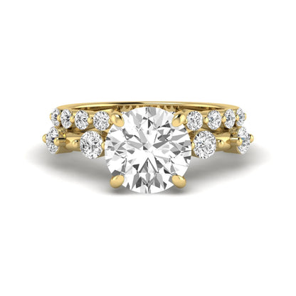 Princess Cluster Prong Set Lab Grown Diamond Engagement Ring