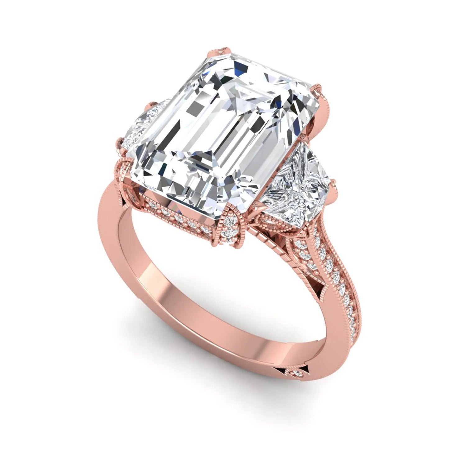 Princess Cluster Prong Set Lab Grown Diamond Engagement Ring