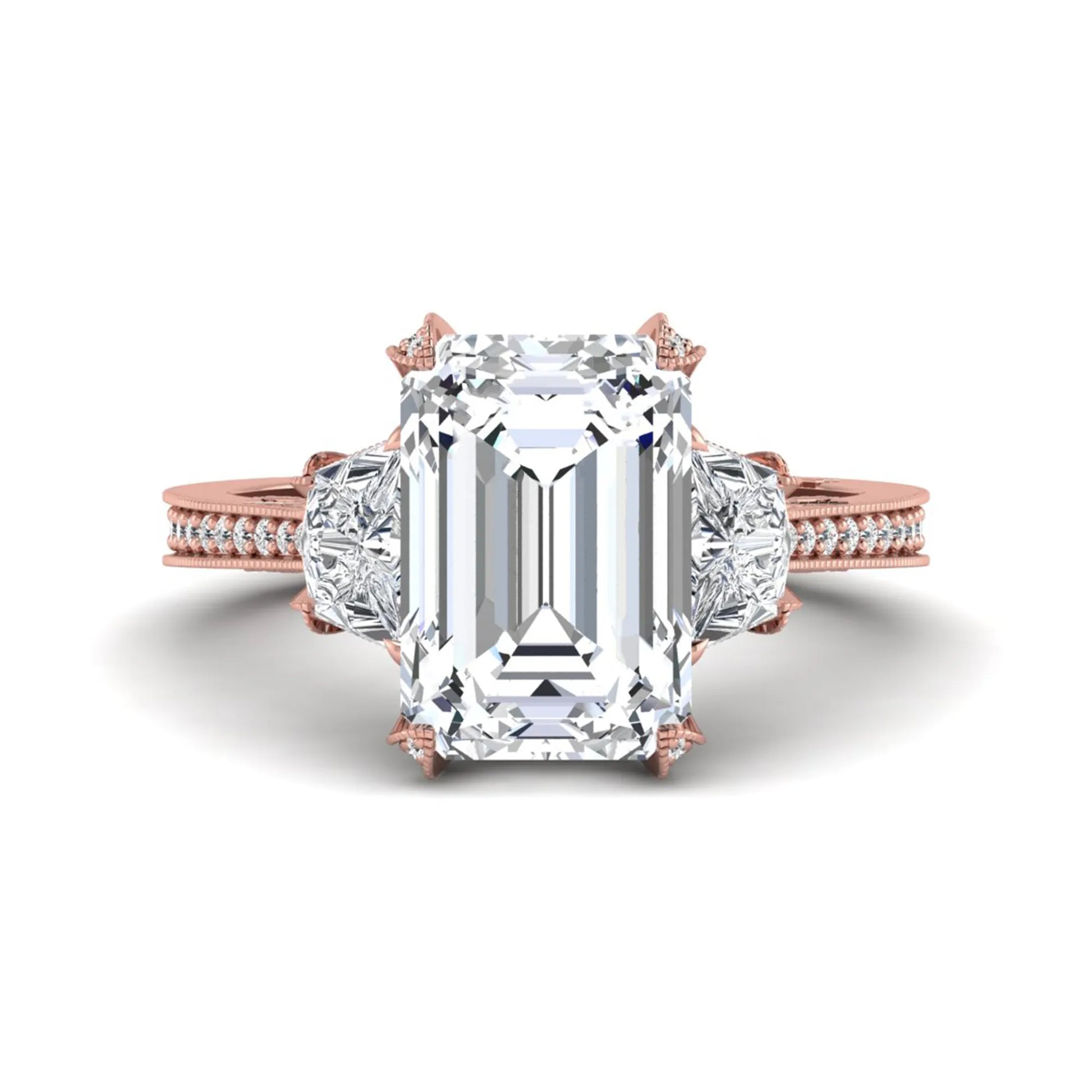 Princess Cluster Prong Set Lab Grown Diamond Engagement Ring