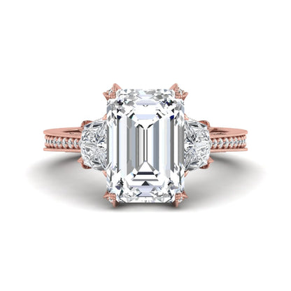 Princess Cluster Prong Set Lab Grown Diamond Engagement Ring