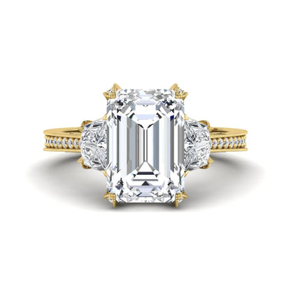 Princess Cluster Prong Set Lab Grown Diamond Engagement Ring
