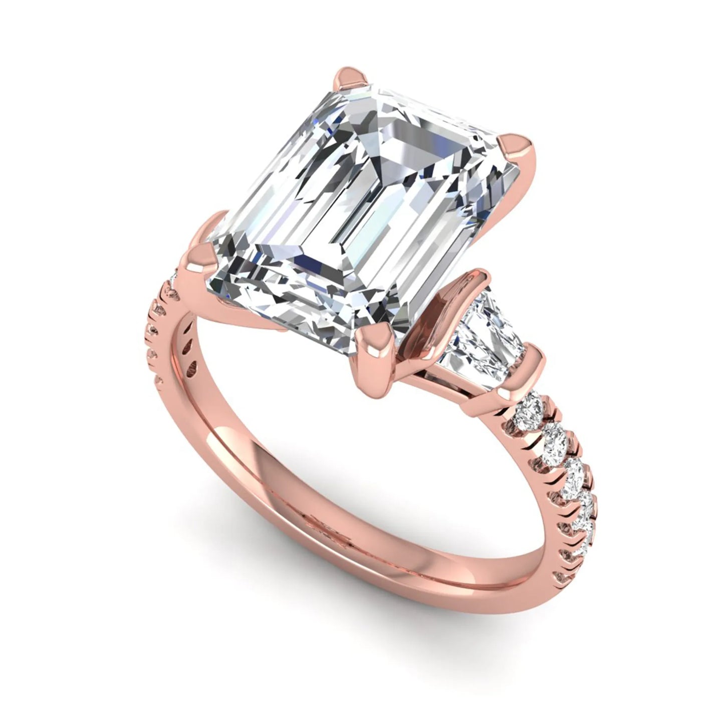 Princess Cluster Prong Set Lab Grown Diamond Engagement Ring