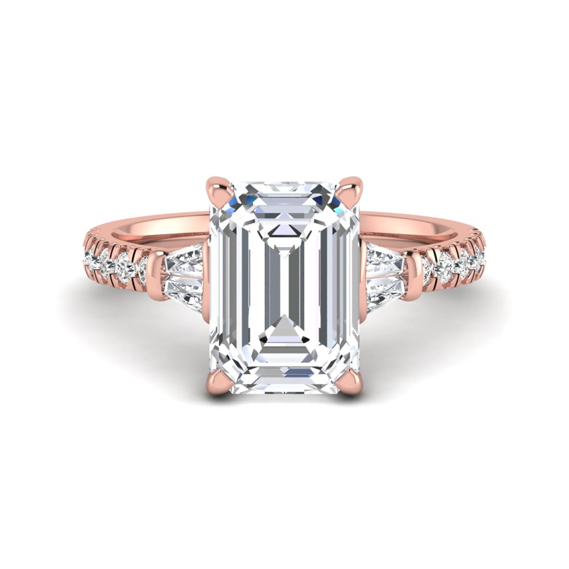 Princess Cluster Prong Set Lab Grown Diamond Engagement Ring