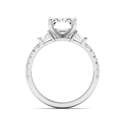 Princess Cluster Prong Set Lab Grown Diamond Engagement Ring