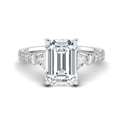 Princess Cluster Prong Set Lab Grown Diamond Engagement Ring