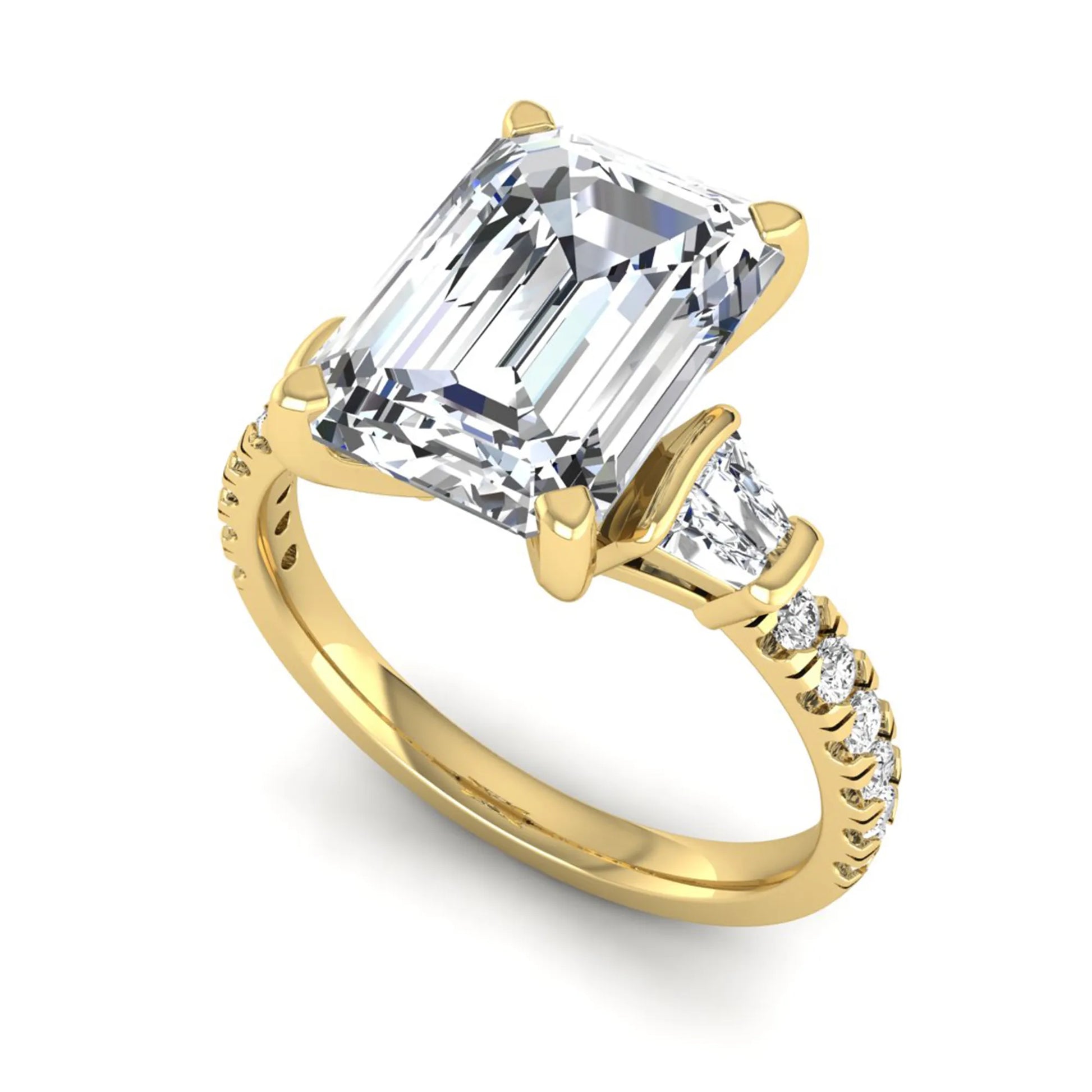 Princess Cluster Prong Set Lab Grown Diamond Engagement Ring
