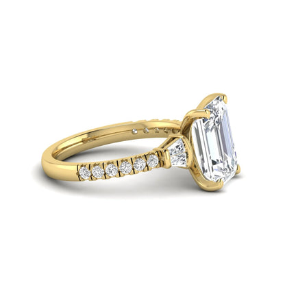 Princess Cluster Prong Set Lab Grown Diamond Engagement Ring
