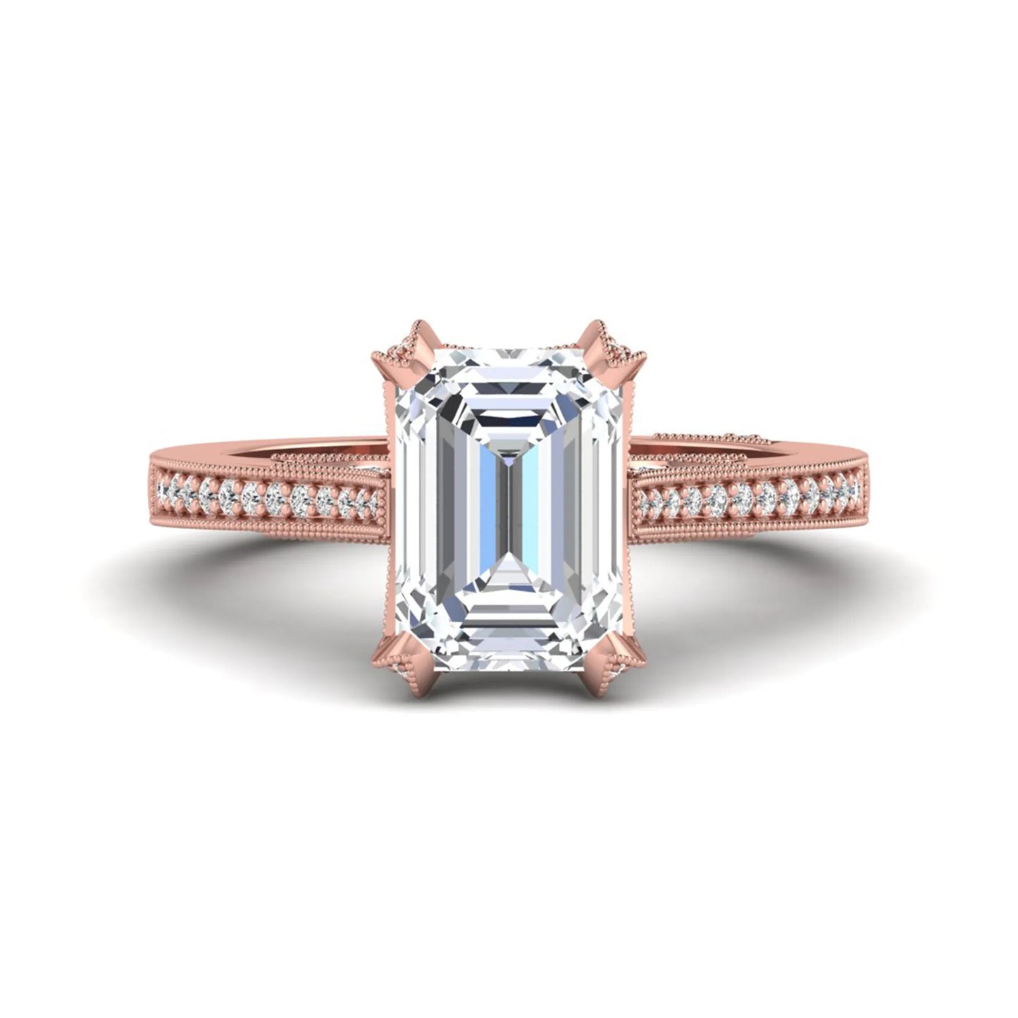 Princess Cluster Prong Set Lab Grown Diamond Engagement Ring