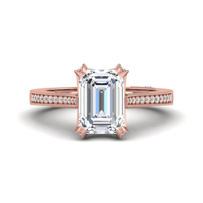 Princess Cluster Prong Set Lab Grown Diamond Engagement Ring