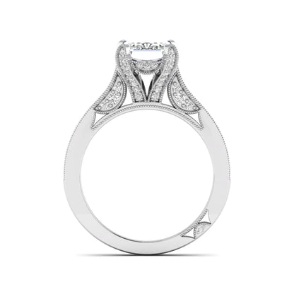 Princess Cluster Prong Set Lab Grown Diamond Engagement Ring