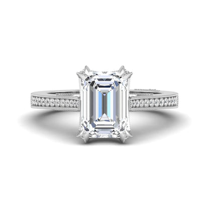Princess Cluster Prong Set Lab Grown Diamond Engagement Ring