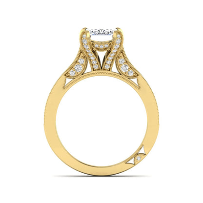 Princess Cluster Prong Set Lab Grown Diamond Engagement Ring