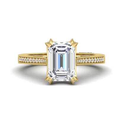 Princess Cluster Prong Set Lab Grown Diamond Engagement Ring
