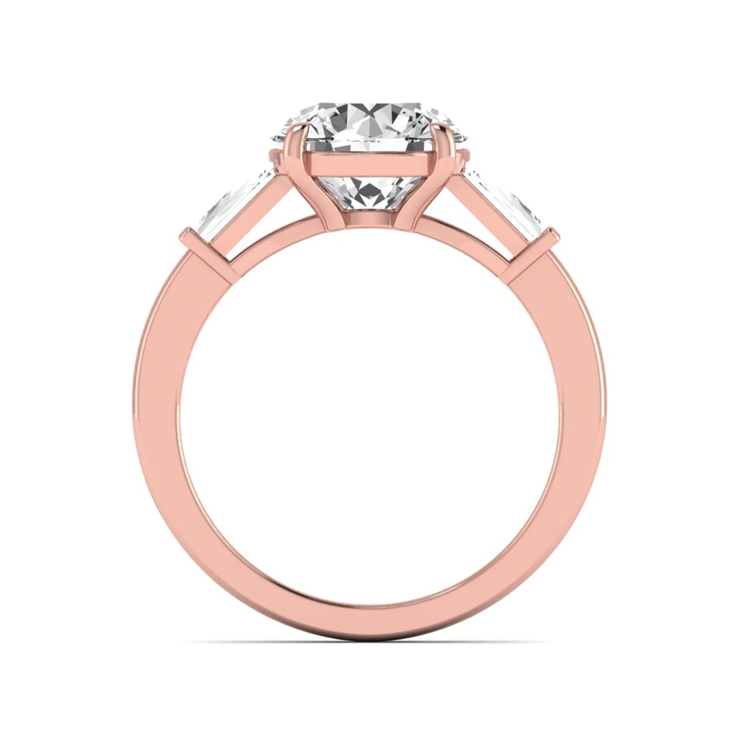 Princess Cluster Prong Set Lab Grown Diamond Engagement Ring