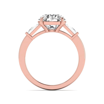 Princess Cluster Prong Set Lab Grown Diamond Engagement Ring