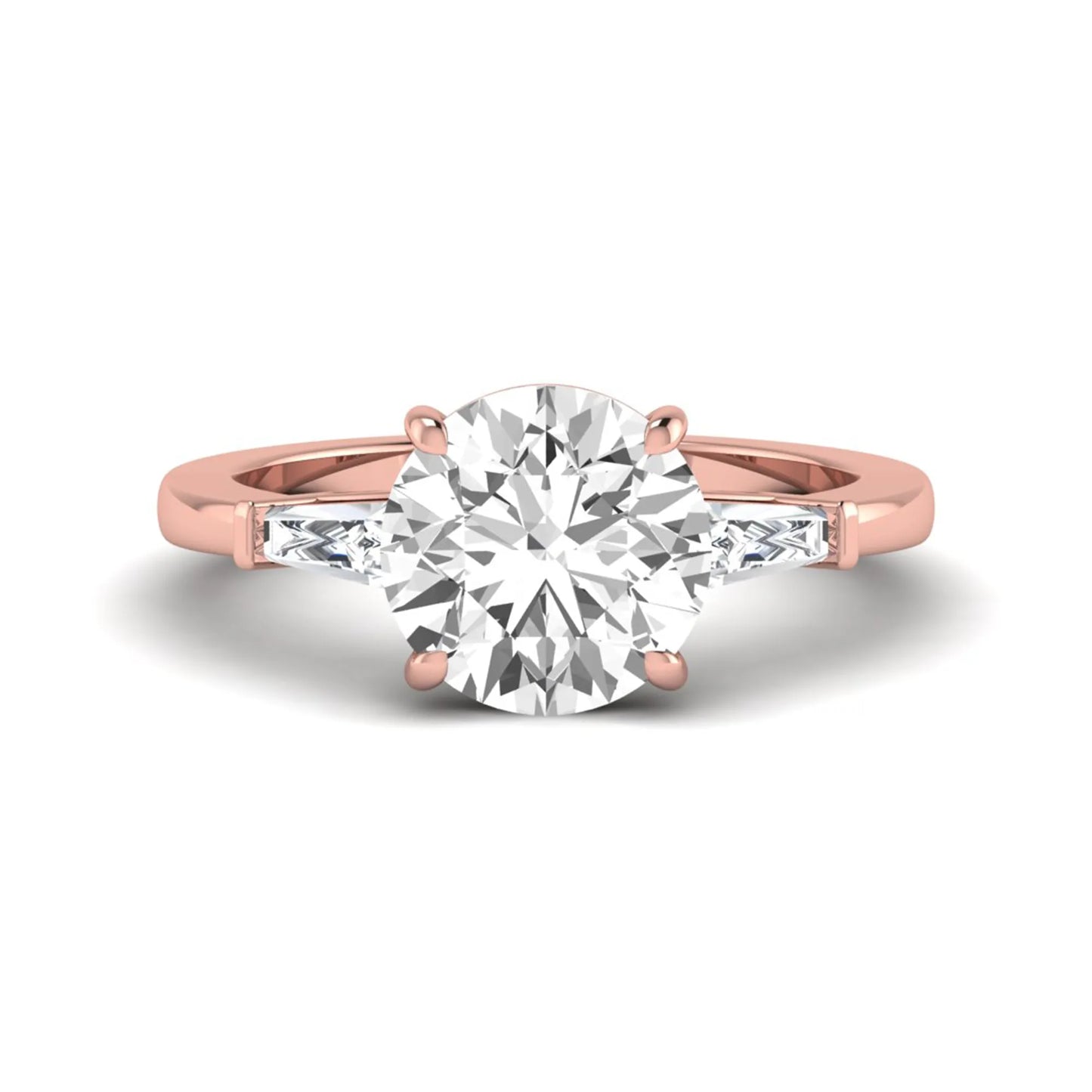 Princess Cluster Prong Set Lab Grown Diamond Engagement Ring