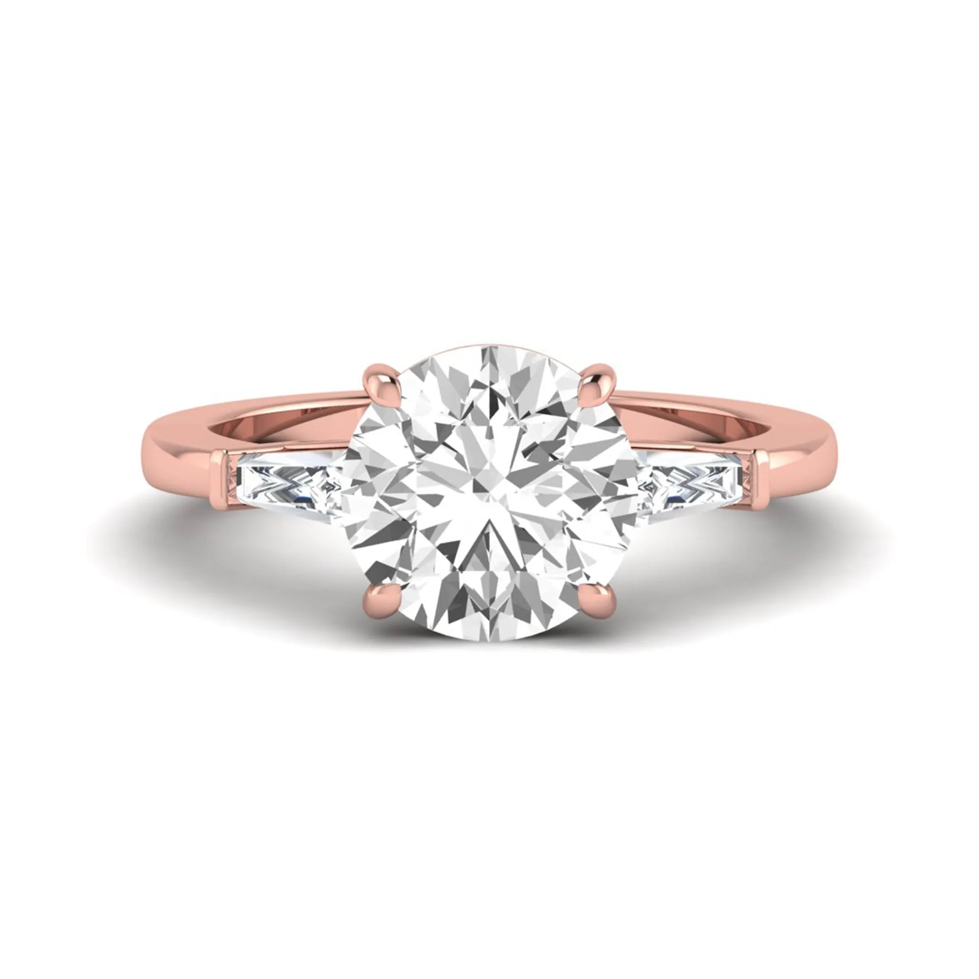 Princess Cluster Prong Set Lab Grown Diamond Engagement Ring