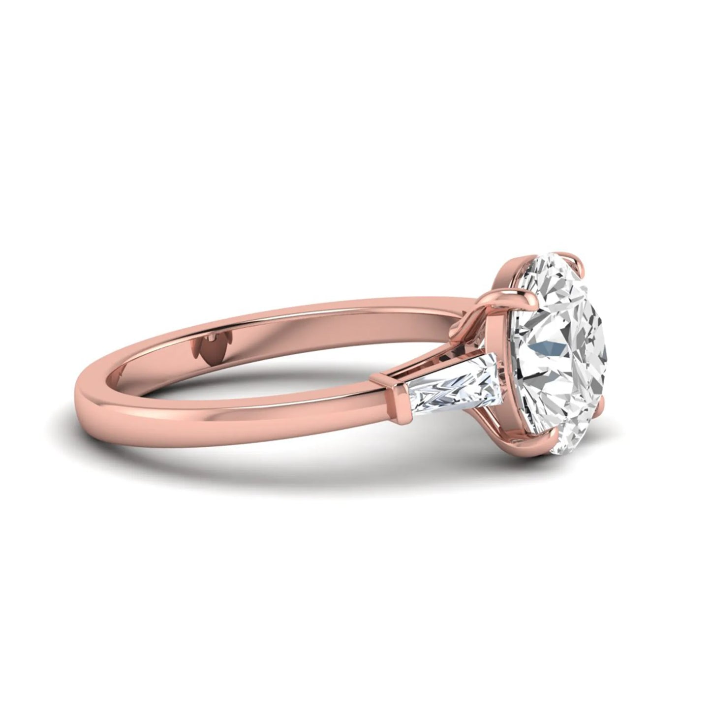 Princess Cluster Prong Set Lab Grown Diamond Engagement Ring